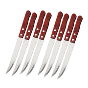 Stainless Steel Steak Knife Set Wooden Handle