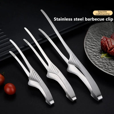 304 Stainless Steel Long Handle BBQ Tongs