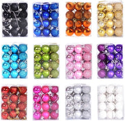 24pcs Mini Christmas Tree Hanging Balls