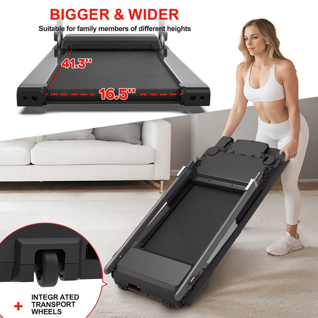 Adjustable Height Electric Treadmill with Desk