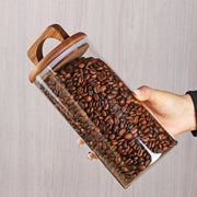 Large Airtight Glass Storage Jar with Bamboo Lid