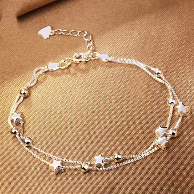 925 Silver 3MM Snake Chain Bracelet Unisex Jewelry