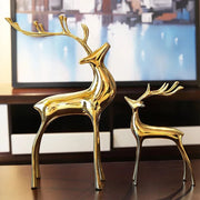 Brass Deer Statue Light Luxury Home Décor