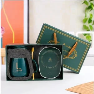 Ceramic Gift Mug Set with Spoon & Bag