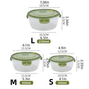 Microwave-Safe Transparent Food Storage Lunch Box