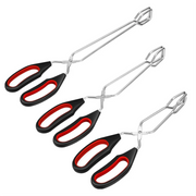 3-Pack Kitchen Scissor Tongs for BBQ & Cooking