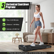 Under-Desk Walking Pad Treadmill – 2.5HP Motor, 7-Layer Belt