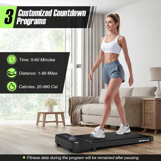 Under-Desk Walking Pad Treadmill – 2.5HP Motor, 7-Layer Belt