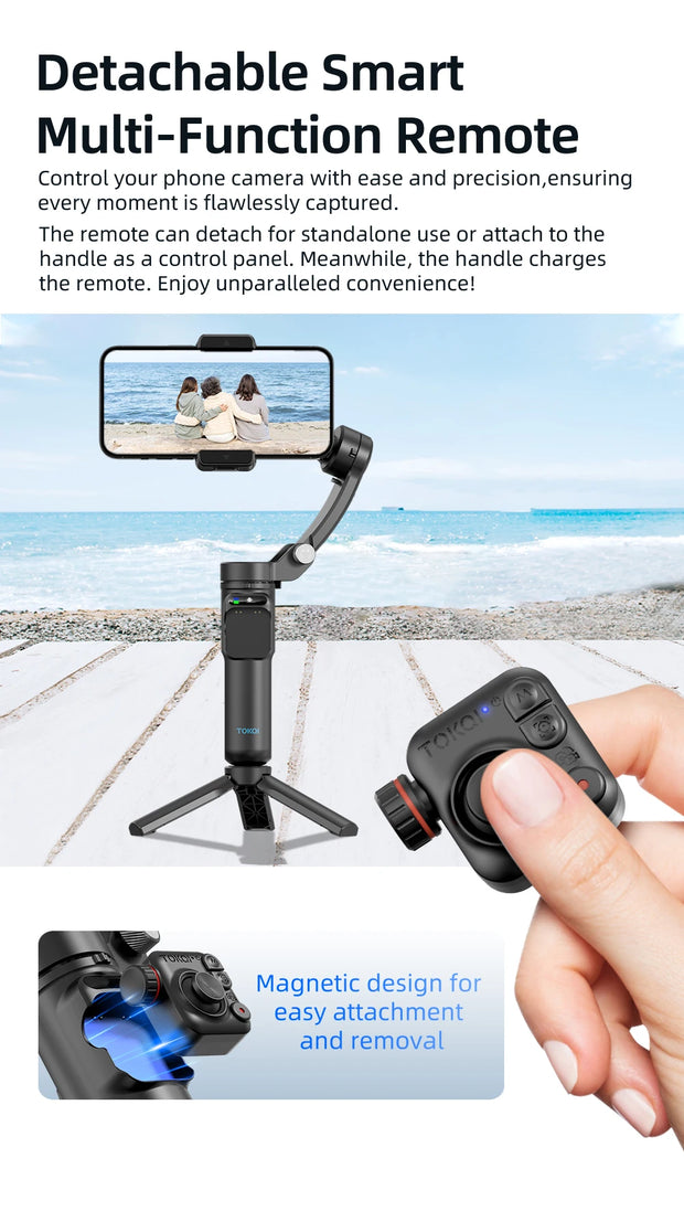 Handheld 3-Axis Gimbal Stabilizer for Smartphones