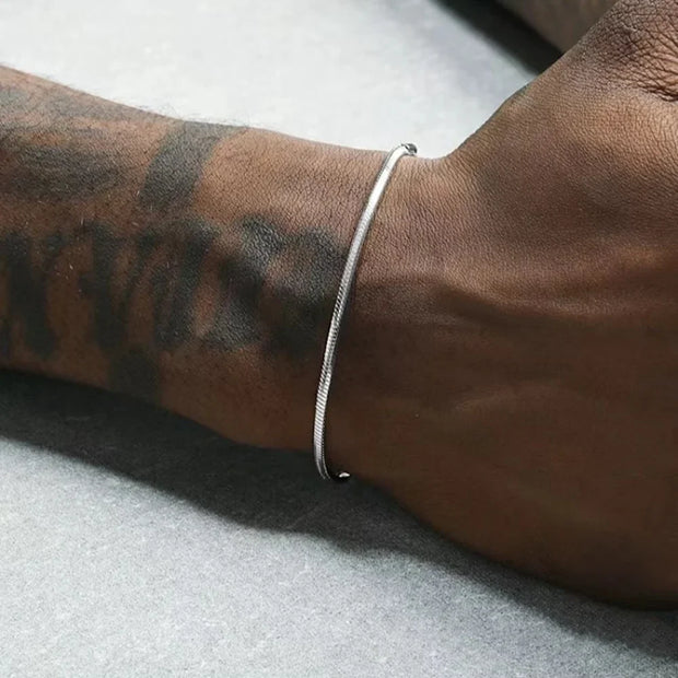 925 Sterling Silver Chain & Link Bracelet