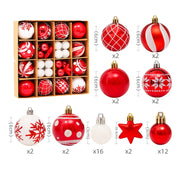 42 Pcs 6 cm Christmas Ball Ornaments