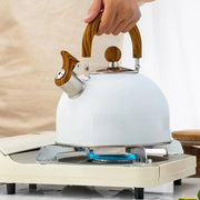 2.5L Stainless Steel Whistling Tea Kettle with Wooden Handle