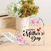 Heart-Shaped Acrylic Plaque for Mom