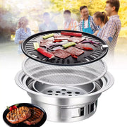 Portable Charcoal Grill – Stainless Steel