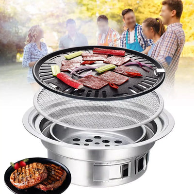 Portable Charcoal Grill – Stainless Steel
