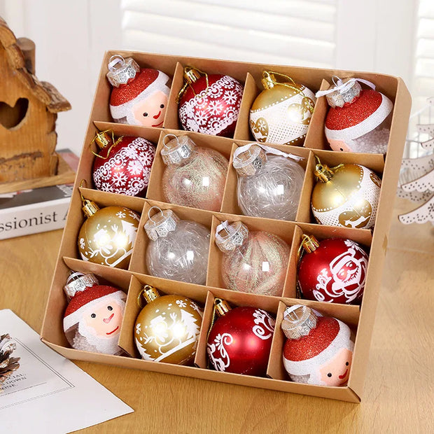 16pcs 6 cm Christmas Ball Ornaments