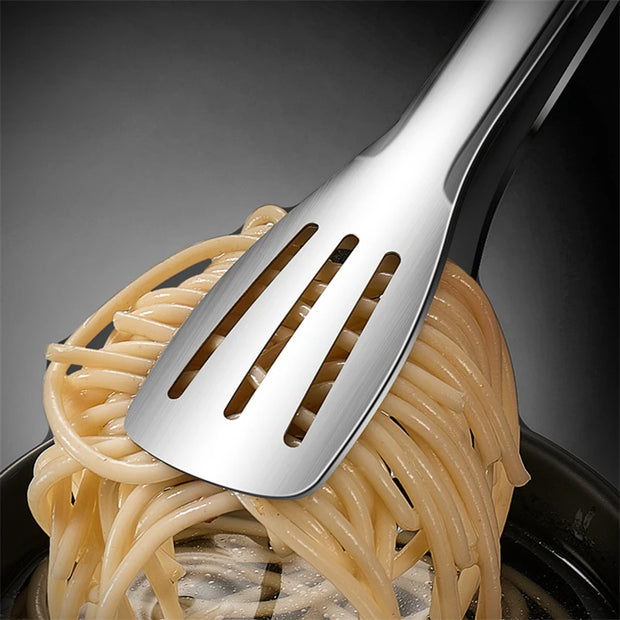 Stainless Steel BBQ Grill Food Kitchen Tongs