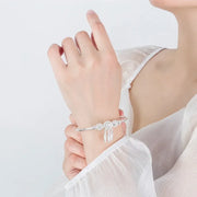 "925 Sterling Silver Adjustable Cuff Bracelet Women"