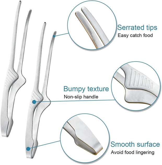 Stainless Steel Anti-Slip BBQ Tongs