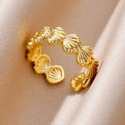 Heart Zircon 18K Gold plated Bridal Rings