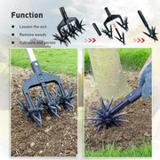 2 in 1 Garden Soil Scarifier Rotary Cultivator Tool