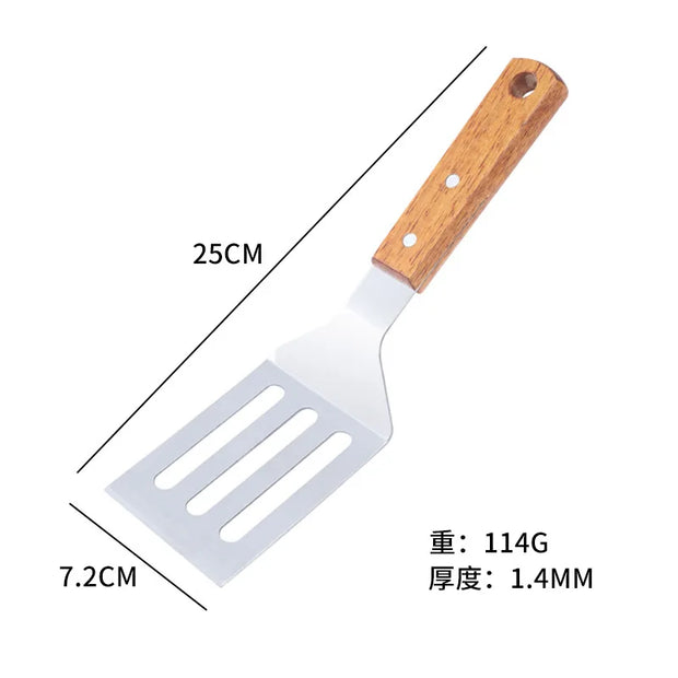 Stainless Steel Wood Handle Cooking Spatula Shovel