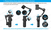Handheld 3-Axis Gimbal Stabilizer for Smartphones