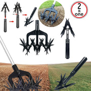 2 in 1 Garden Soil Scarifier Rotary Cultivator Tool