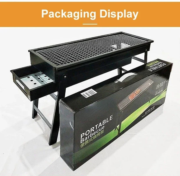 Folding Charcoal BBQ Grill for Outdoor Camping