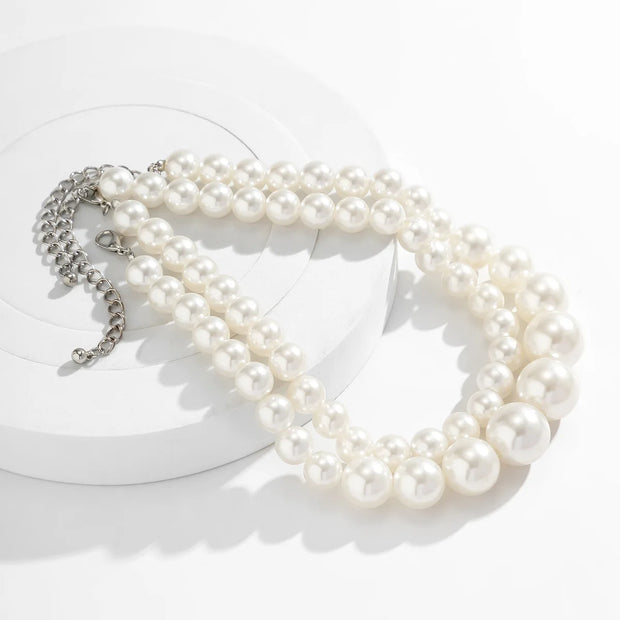 Layered Punk Pearl Necklace for Women 2025