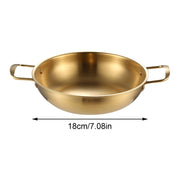Single-Person Stainless Steel Hotpot with Handles