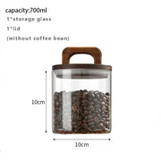 Large Airtight Glass Storage Jar with Bamboo Lid