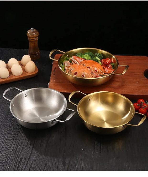 Korean Gold Stainless Steel Single Hot Pot