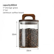 Large Airtight Glass Storage Jar with Bamboo Lid