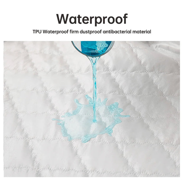 Waterproof Fitted Mattress Protector – 15"–17" Deep Pocket