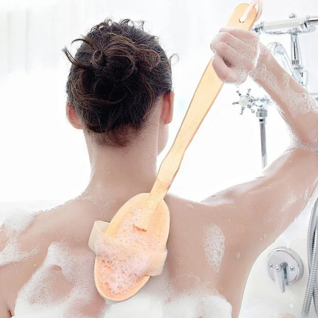 Detachable Wooden Bath Brush Set