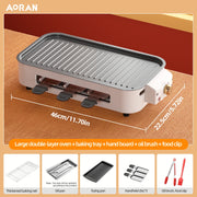 Electric Smokeless Indoor Grill with Pans