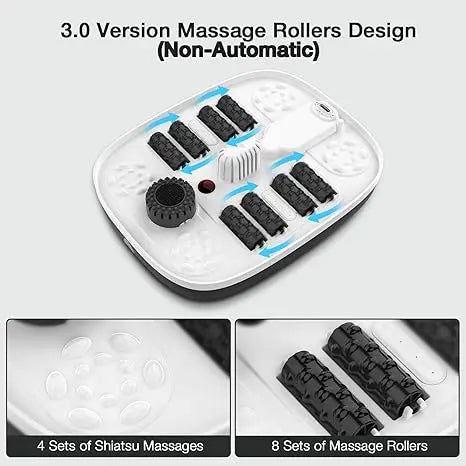 Collapsible Foot Spa with Heat, Bubbles & Red Light