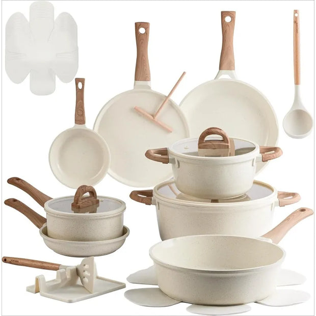 22-Piece Ceramic Nonstick Cookware Set, PFOA-Free, Induction