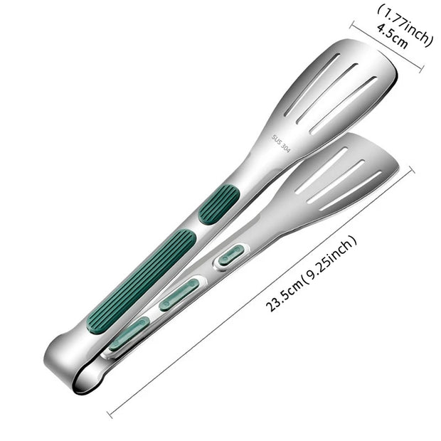 Stainless Steel BBQ Grill Food Kitchen Tongs