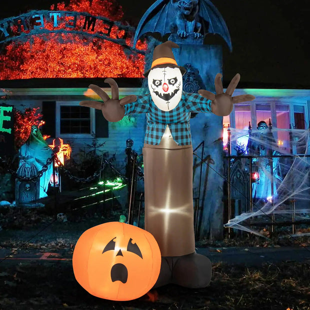 7 FT Halloween Inflatable Haunted Scarecrow