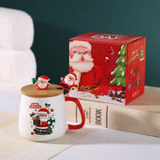Ceramic Mug with Lid & Spoon