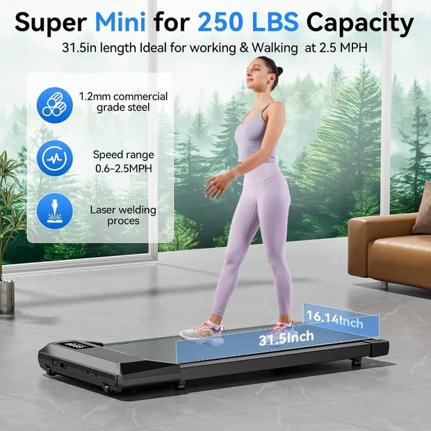 SuperRun Walking Pad Treadmill – with PitPat App, Quiet & LED Display
