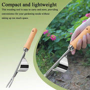 Ergonomic Stainless Steel Weeder Tool for Gardening