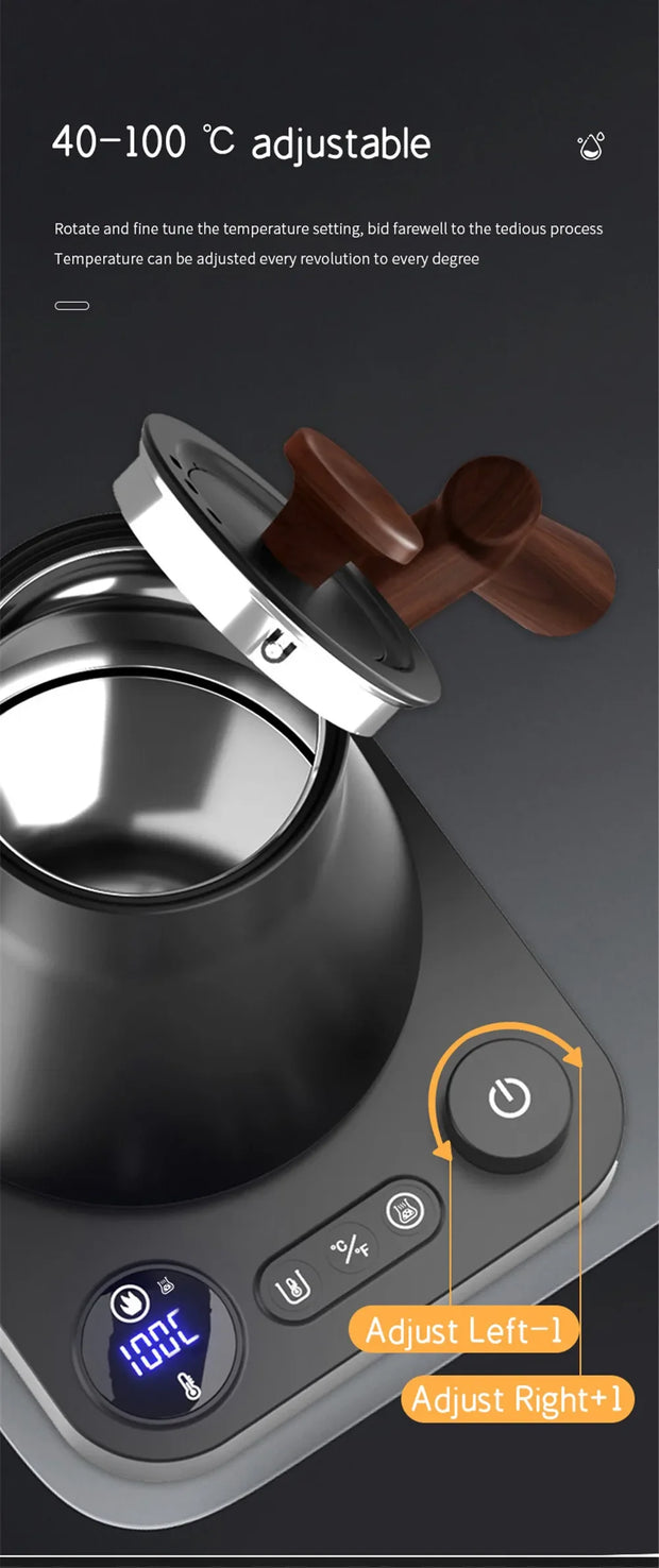 0.9L Electric Gooseneck Coffee Kettle Stainless Steel