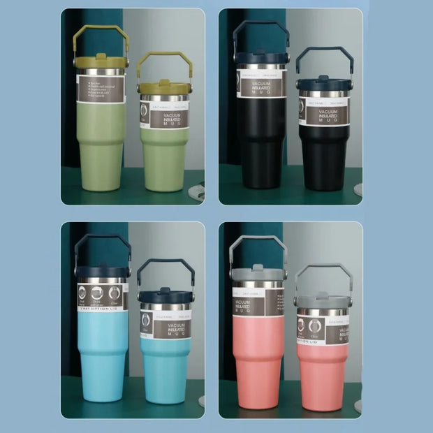 Stainless Steel Thermos Travel Cup Hot Cold Insulated