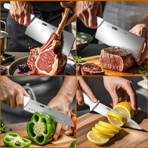 Professional Stainless Steel Chef Knife – 17.5cm Blade , Ergonomic Handle