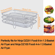 3-Piece Stackable Air Fryer Rack Set