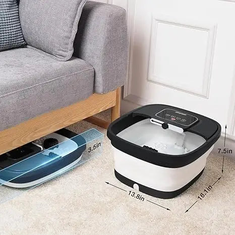 Collapsible Foot Spa with Heat, Bubbles & Red Light