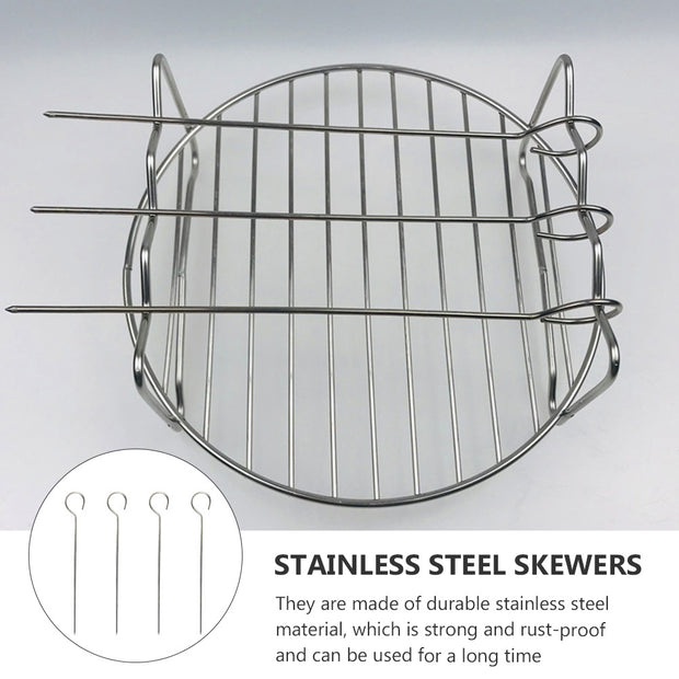 20‑Piece Stainless Steel BBQ Skewers